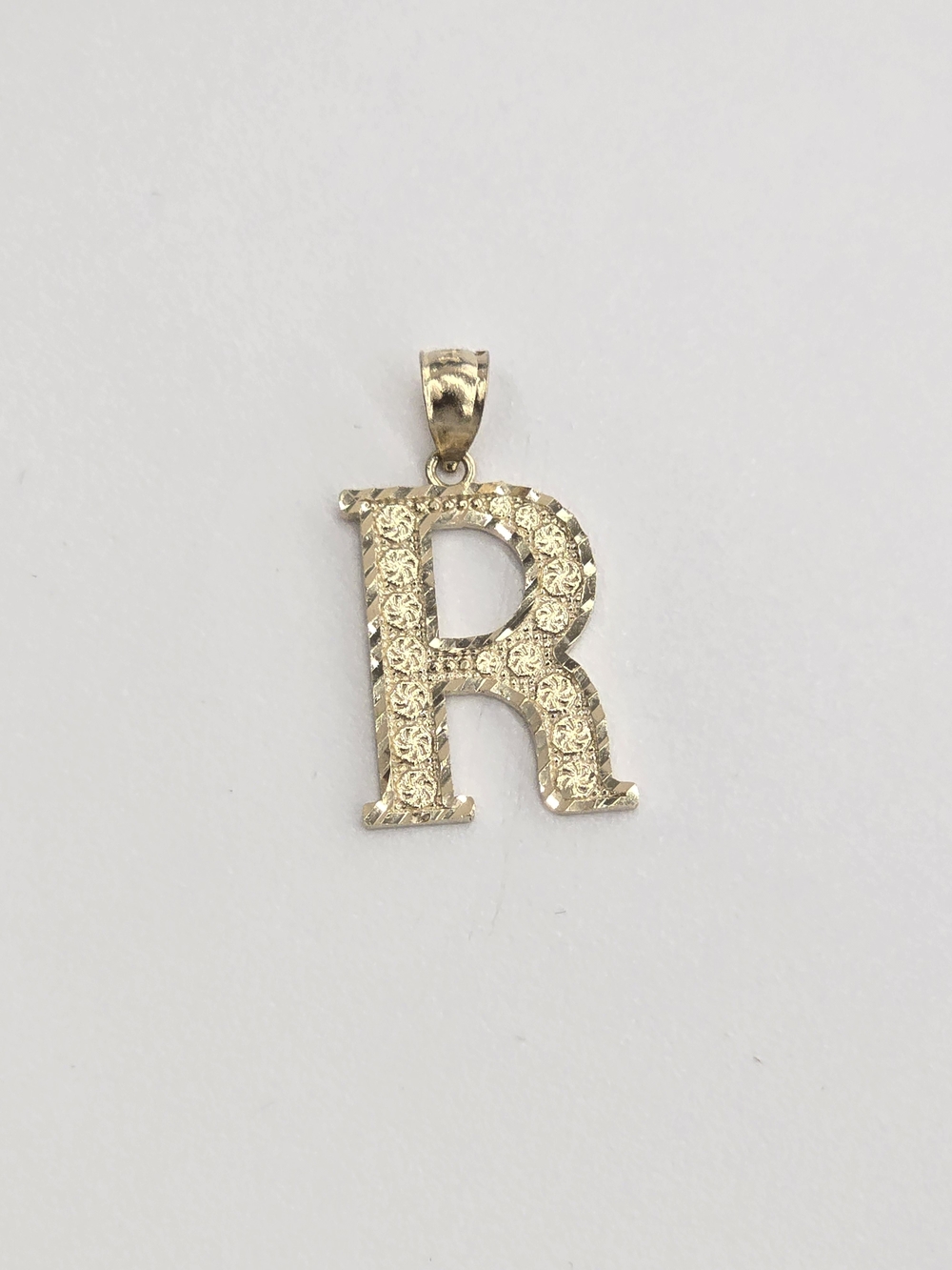 14k Real Gold Letter R Pendant